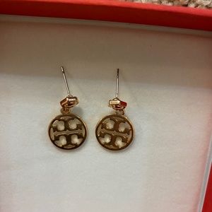 Gold tory burch earrings